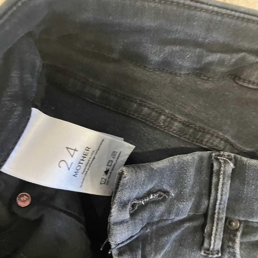 MOTHER Skinny Blackbird Jeans Raw Hem - Picture 4 of 7